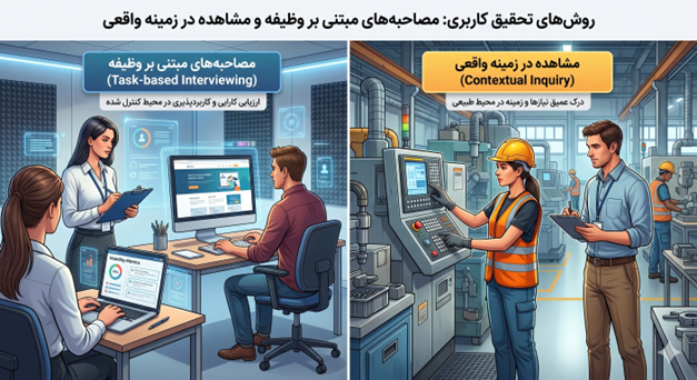 پژوهش کاربر و تحلیل رقبا با تمرکز بر جریانهای کاری