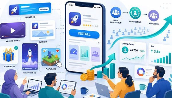 تبلیغات اپلیکیشن؛ روش‌های جذب کاربر و افزایش نصب اپلیکیشن